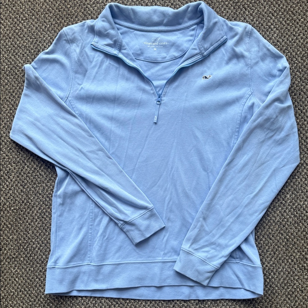 Vineyard Vines Sky Blue Half-Zip Sweater